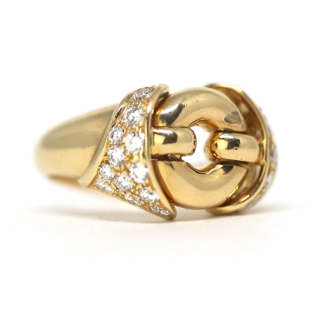 054 Ct Bulgari 18k Yellow Gold And Diamonds Ring